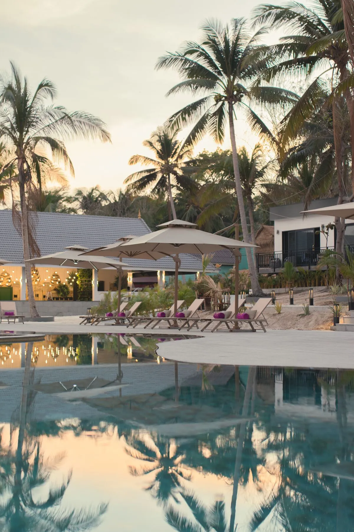 Apsara Resort at sunset
